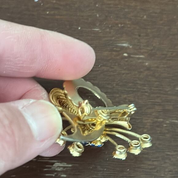 Blue Stone Brooch - Picture 4 of 7